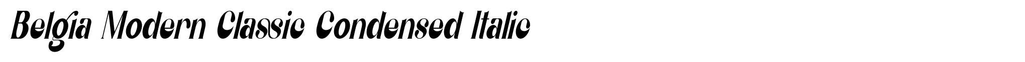 Belgia Modern Classic Condensed Italic image